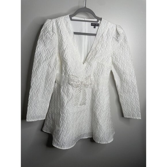 Sister Jane Long-Sleeve Jacquard Mini Dress - Picture 6 of 10